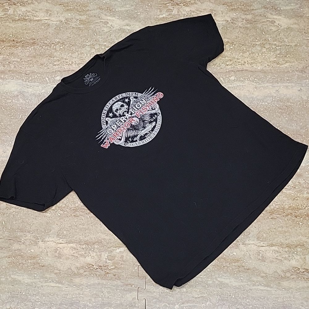 HOOKED CARPE DIEM WARRIOR FISHING TEE MENS 2XL